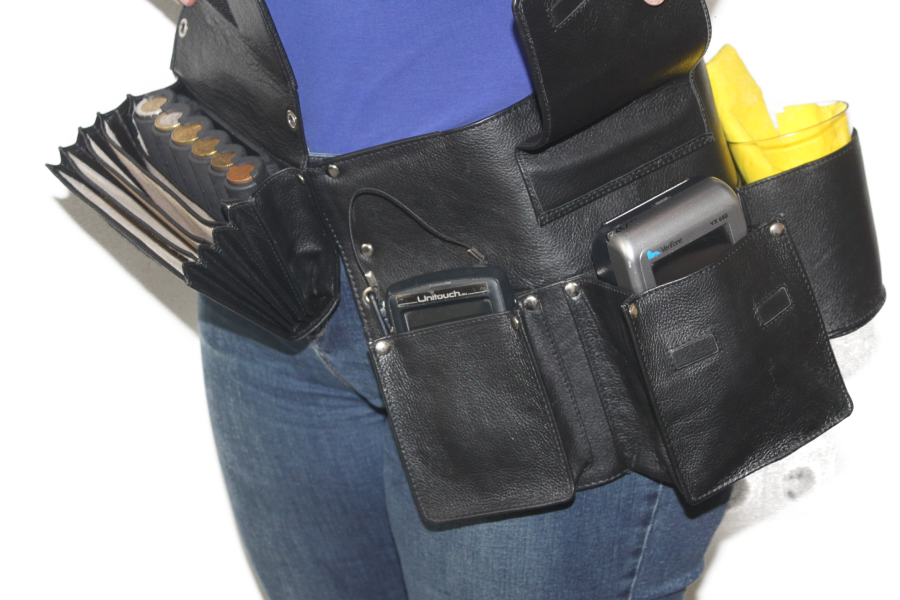 Heupschort 3-delig met pin links 6615+ inclusief eurokitkelnerbeurs 6401ZC