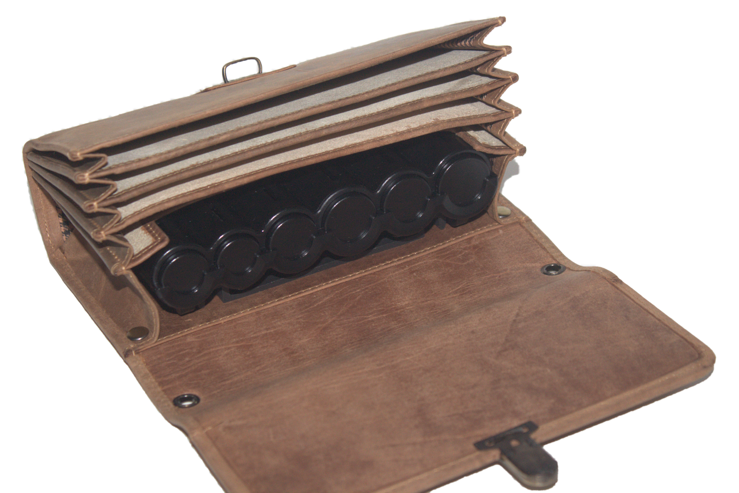 Horeca portemonnee Hunter Geheel leder met ruimte munthouder 6401ZHAC slot sluiting