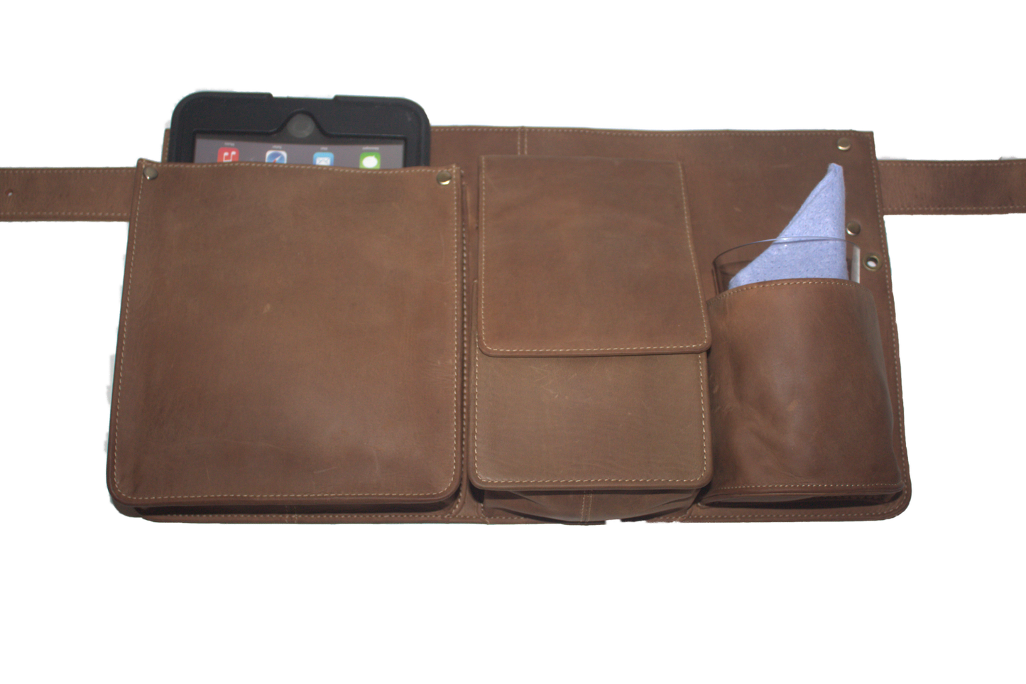 Heupschort 3-delig voor Poetsdoek, pinapparaat en iPad links Hunter 6634H