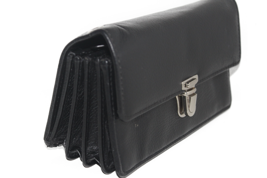 Kelnerbeurs D Soufflé Geheel leder 6209 slot sluiting
