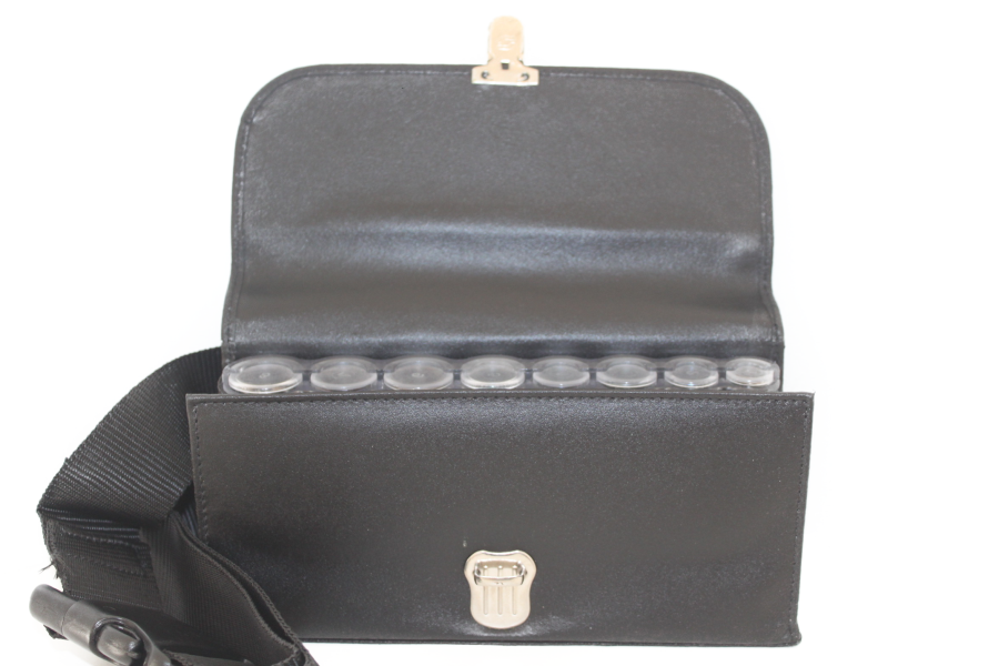 Horeca portemonnee met munthouder voor 8 munten 6400SB slot sluiting inclusief nylon riem