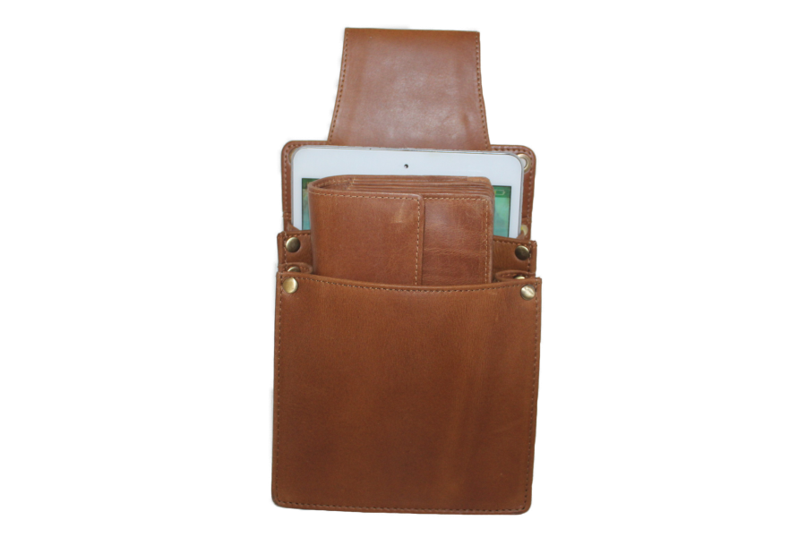 Holster D7 voor IPAD mini en horecaportemonnee Cognac 6305C