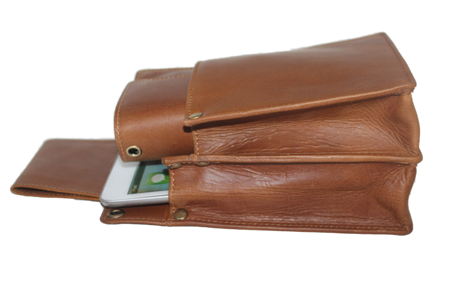 Holster D7 voor IPAD mini en horecaportemonnee Cognac 6305C