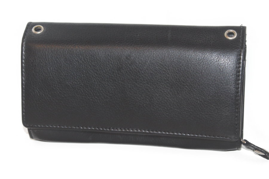 Koopmansbeurs D Geheel leder 6109 klittenband sluiting
