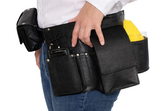 Heupschort 3-delig met pin links 6615+ inclusief eurokitkelnerbeurs 6401ZC