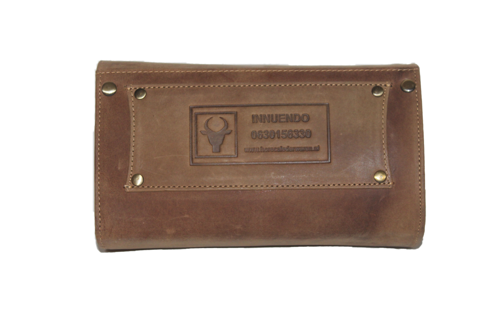 Horeca beurs Hunter Geheel leder met ruimte voor munthouder 6401ZHC klittenband sluiting