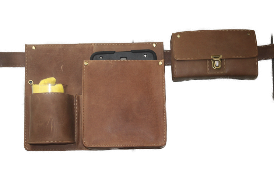Heupschort voor iPad mini en poetsdoek rechts Hunter 6621H+ met eurokitkelnerbeurs 6401ZHC