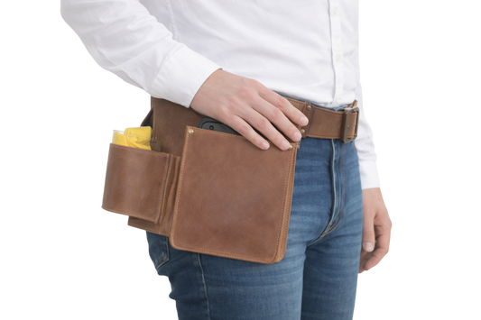 Heupschort voor iPad mini en poetsdoek rechts Hunter 6621H+ met eurokitkelnerbeurs 6401ZHC