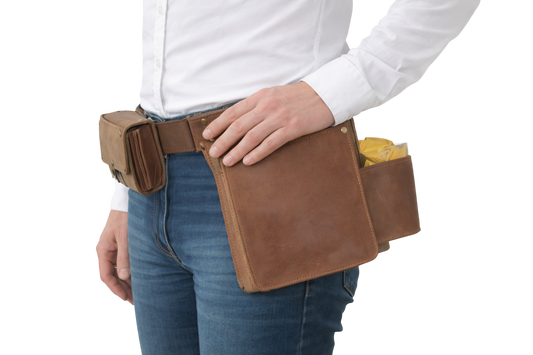Heupschort voor iPad mini en poetsdoek links Hunter 6622H+ inclusief eurokitkelnerbeurs 6401ZHC
