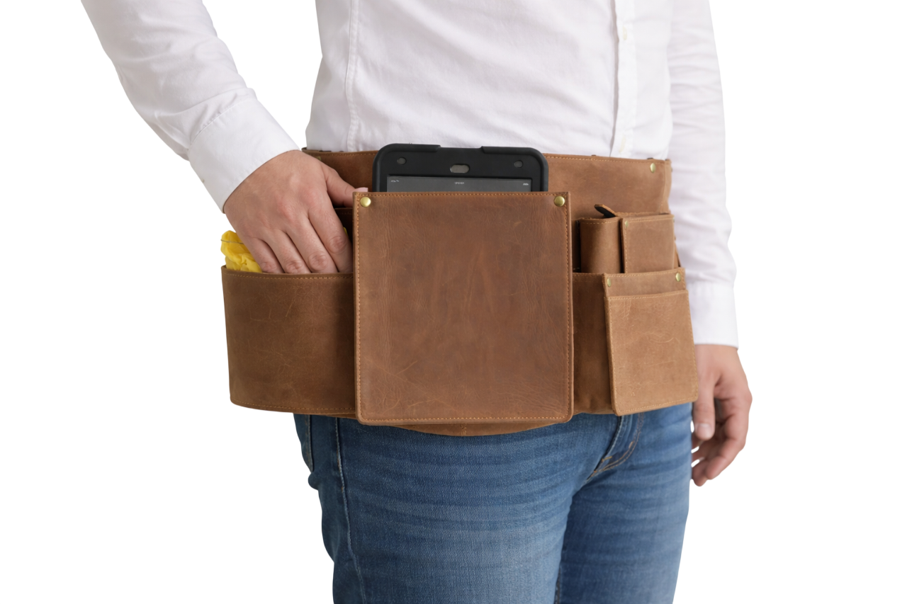 Heupschort voor tablet, portemonnee en poetsdoek rechts Hunter 6627H
