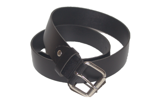 Lederen riem 95 cm zwart 6901