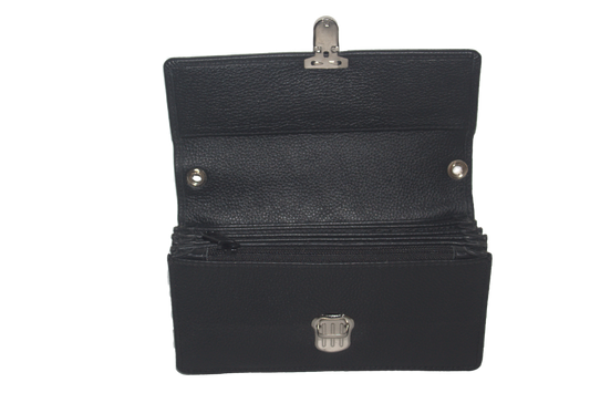 Koopmansbeurs Soufflé Geheel leder 6103 slot sluiting