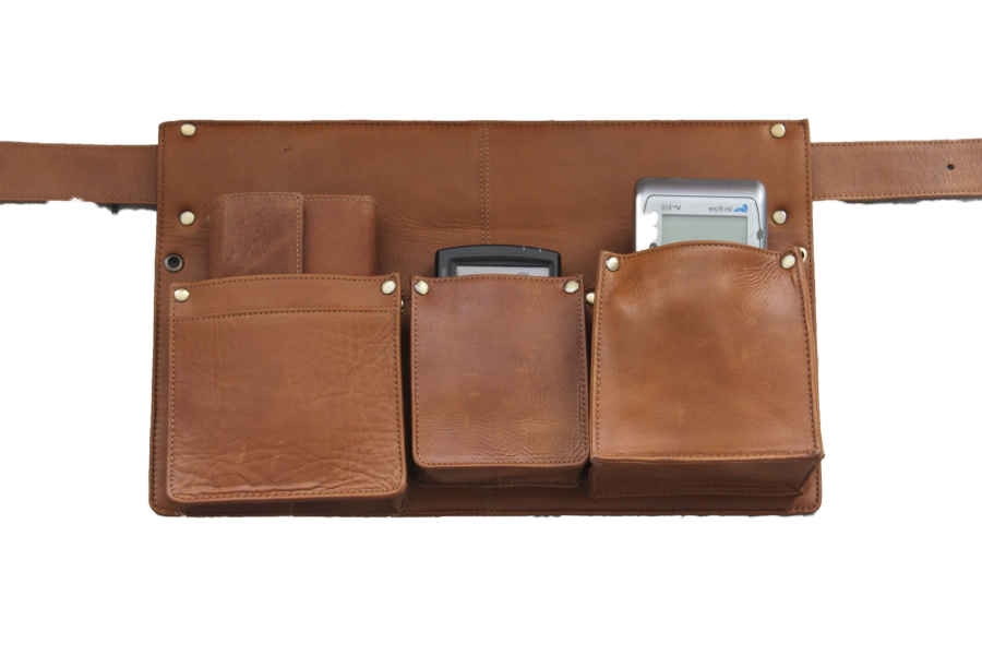 Heupschort voor pinautomaat CCV VX670 of VX680, handheld en portemonnee Links Cognac 6630C