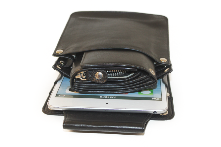 Holster D7 Geheel leder voor IPad mini en kelnerbeurs 6305