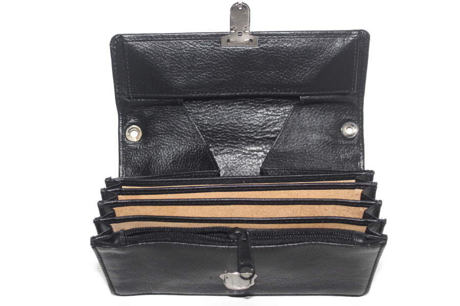 Kelnerbeurs D Soufflé Geheel leder 6209 slot sluiting