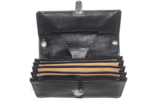 Kelnerbeurs D Soufflé Geheel leder 6209 slot sluiting