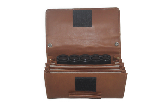 Horecabeurs geschikt voor kleingeldhouder klittenbandsluiting Cognac 6401ZCC