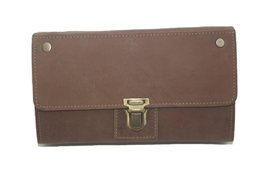 Horeca portemonnee Hunter Geheel leder met ruimte munthouder 6401ZHAC slot sluiting