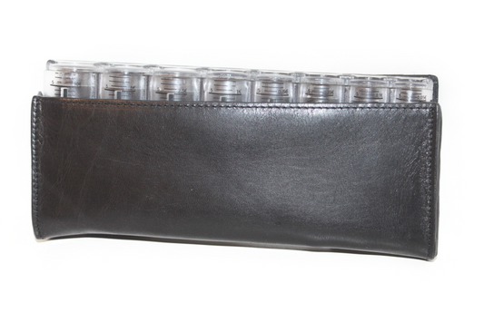 Houder/ holster voor aan de riem geschikt voor munthouder voor 8 munten 6406A