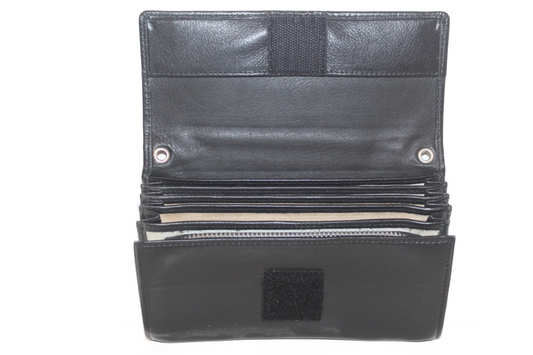 Koopmansbeurs D Geheel leder 6109 klittenband sluiting