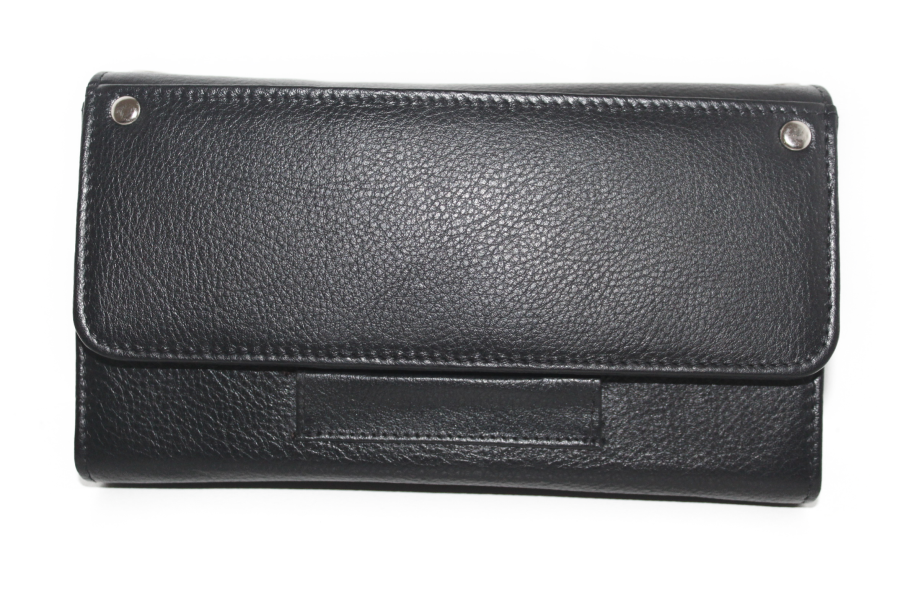 Horeca portemonnee Geheel leder met ruimte voor munthouder 6401ZC klittenband sluiting