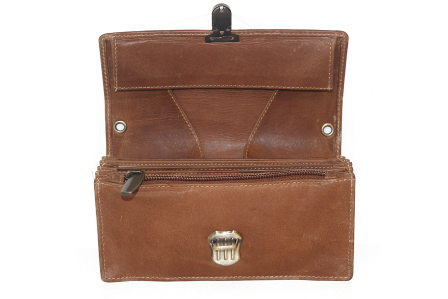 Kelnerbeurs D Soufflé Hunter Geheel leder 6209H slot sluiting