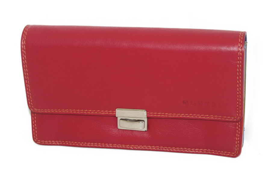 Kelnerbeurs Burkely Multi-color 6228ROOD drie-traps sluiting