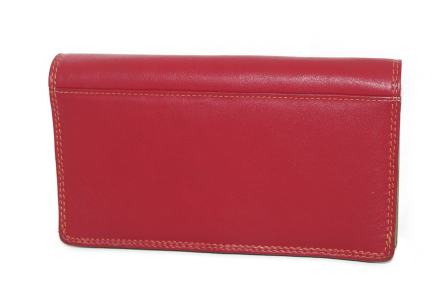 Kelnerbeurs Burkely Multi-color 6228ROOD drie-traps sluiting